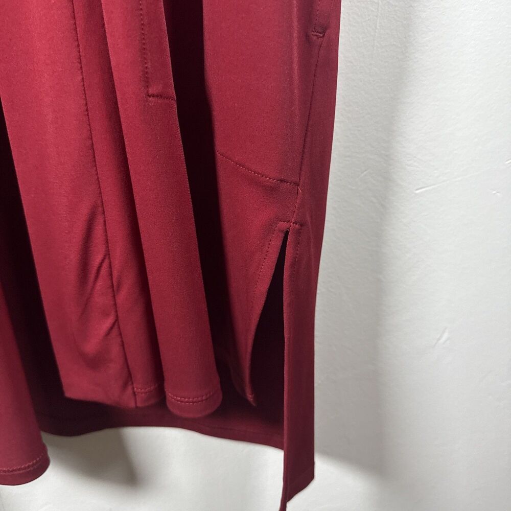 Susan Graver Everyday Long Line Vest Size 2X Burgundy - Picture 3 of 11